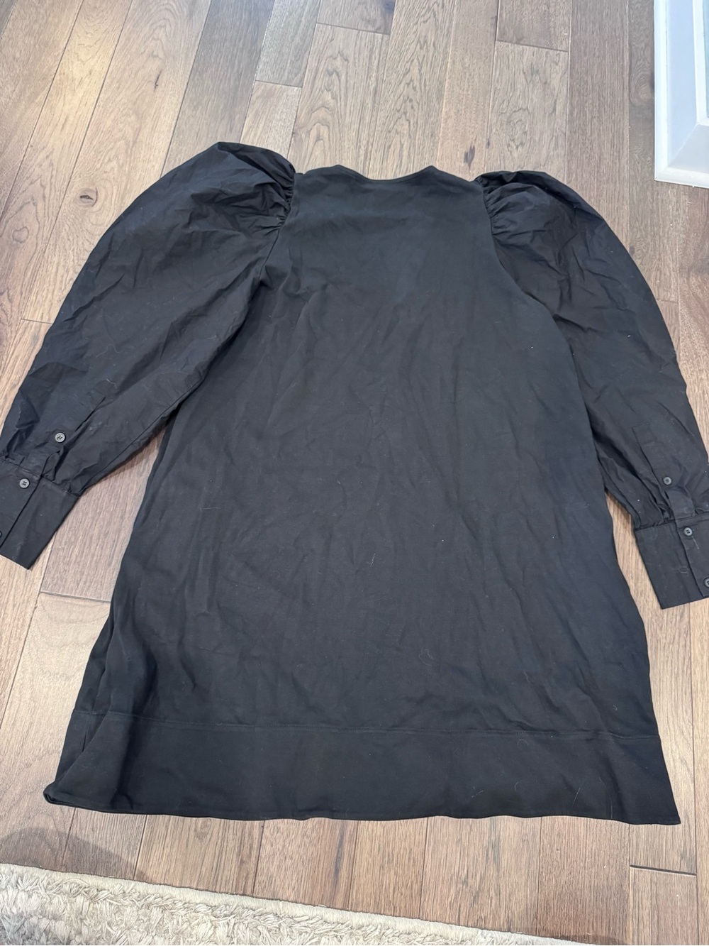 COS Black Puff-Sleeve Crewneck Dress - Picture 3 of 7